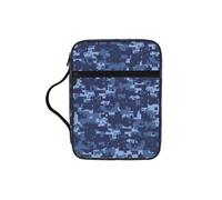 Camo Pattern Print Bible Cover Lightweight Tablet Sleeve Durable Makeup Bag Pencil Case for Church School Travel