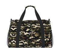 Camo print Weekender Overnight Carry On Bag Gym Luggage Bag Duffel Bag for Travel Women, Black, One Size