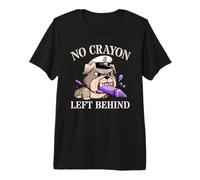 Camo Purple Up Military Kids NO Crayon Left Behind Dad Son Premium T-Shirt