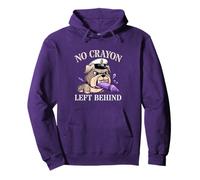 Camo Purple Up Military Kids NO CRAYON LEFT BEHIND Dad Son Pullover Hoodie