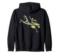 Camo Rodeo Bronc Rider Silhouette | Bucking Horse Western Zip Hoodie