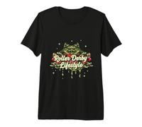 Camo Roller Derby Drip Life Style Premium T-Shirt
