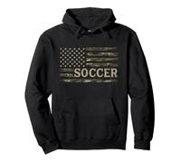 Camo Soccer Camourflage Usa Flag Player Coach Pullover Hoodie
