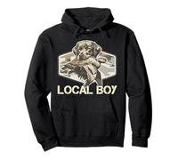 Camo Southern Local Boy Duck Hunting Black Lab Outdoor Men Pullover Hoodie
