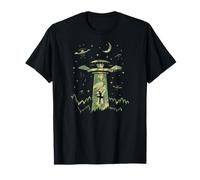Camo Style Ballerina UFO Alien Abduction Ballet Theme T-Shirt
