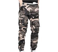 Camo Trousers Men Camouflage Hiking Combat Cargo Pants Multi Pockets Regular Fit Cuffed Tackticl Military Trousers Comfy Autumn Winter Travel Work Pants
