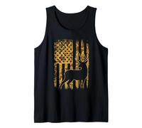 Camo US Flag Deer - Buck Hunting Lover Big Game Hunter Tank Top