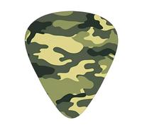 Camo Woodland Camoflage Fashion Colour Guitar Picks 12 Pack, For Acoustic Guitar Electric Guitar Ukulele