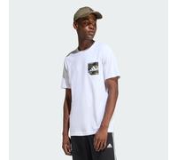 adidas Men's CAMO Woven Pocket Graphic T-Shirt, White, M