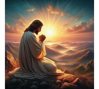 Camocin Diamond Art Kits for Adults, Praying Jesus Diamond Painting