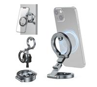 CAMOLO Dual Magnetic Phone Holder,Foldable Phone Stand,Compatiable for iPhone 16 15 14 13 12 Pro Max Plus Series&Magsafe,1/4" Screw Hole for Tripod, Car,Gym,Travel