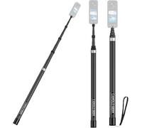 CAMOLO GEEK 118"/3.0m Invisible Selfie Stick Carbon Fiber, 9.8ft Extended Super Long Pole Compatible with Insta360 X4 X3 ONE X2, ONE R, ONE X, ONE GO 3S 3 2 Action 360 Camera (17 to 118")