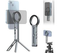 CAMOLO GEEK Magnetic Phone Tripod Stand Compatible with iPhone 16 15 14 13 12 Magsafe - Aluminium Smartphone Mini Tripod Pocket Cell Phone Stand Dual-Sided Magnet Quick Mount