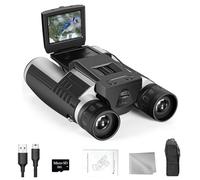 Camonity 5M 2" LCD 32GB Digital Binocular with Camera 12X32 Video Photo Recorder Camcorder for Bird Watching Football Game Concert