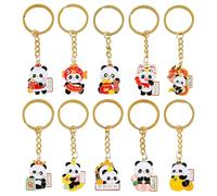 CAMOSE 10 Pack Cute Panda Keychain for Girls Boys,Kawaii Panda Keyring for Backpack Car Wallet Accessories, Panda Charm Gifts for Birthday Christmas