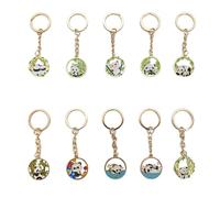 CAMOSE 10 Pack Cute Panda Keychain for Girls Boys,Kawaii Panda Keyring for Backpack Car Wallet Accessories, Panda Charm Gifts for Birthday Christmas