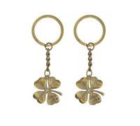 CAMOSE St. Patrick's Day Lucky Four Leaf Clover Keychain Good Luck Charm Keyring for a Little Gift Brings Luck and Positive Vibe (Copper)