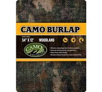 CamoSystems Heavy Duty Burlap Camouflage Hunting Net, 4.5 x 12 FT (Woodland, Green/Brown)