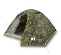 vidaXL Camping Tent Dome 4-Person Camouflage Waterproof UK