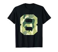Camouflage 8 Military Little Officer 8th Birthday Number 8 T-Shirt