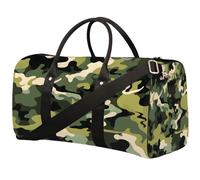 Camouflage Abstract Design Foldable Travel Duffle Bag Waterproof Sports Gym Bag with Shoulder Straps