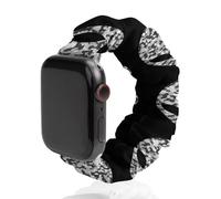 Camouflage Aliens Elastic Scrunchie Watch Bands Bracelet Strap Compatible with IWatch Series 6 5 4 3 2 1 Silver-style 38mm/40mm