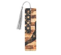 Camouflage American Flag Bookmark USA Flag Wooden Bookmark with Tassel Book Mark for Women Men Reading Page Markers Gifts for Book Lovers