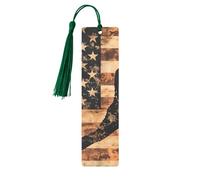 Camouflage American Flag Bookmark USA Flag Wooden Bookmark with Tassel Book Mark for Women Men Reading Page Markers Gifts for Book Lovers