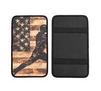 Camouflage American Flag Car Armrest Cushion USA Flag Waterproof Auto Center Console Pad Car Armrest Seat Box Cover Protector Universal Fit for Most Vehicle SUV