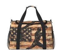 Camouflage American Flag Travel Duffle Bag USA Flag Gym Overnight Weekender Bag for Men Women Lightweight Carry On Luggage for Workout Holiday