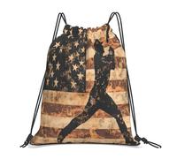Camouflage American Flag Usa Flag Unisex String Backpack Foldable Pe Bag Adjustable Gym Sack For Travel Holidays Beach