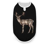 Camouflage Animal Deer Dog Shirt Sleeveless Pet Clothes Summer T-Shirts Tank Top for Small Puppy Cat