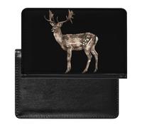 Camouflage Animal Deer Passport Holder Travel Wallet Cover Case with Card Slot Organiser for Men Women