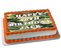 CAMOUFLAGE ARMY A4 PREMIUM Edible ICING Cake Topper DECORATION D1