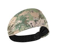 Camouflage Army Green Decor Cooling womens headband Stretchy sweaty bands for Volleyball Running Athletic Sports washing face