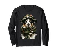 Camouflage Australian Shepherd Camo Hunter Dog Hunting Long Sleeve T-Shirt