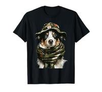 Camouflage Australian Shepherd Camo Hunter Dog Hunting T-Shirt