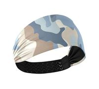 Camouflage Baby Blue Cooling wide headbands Elastic hairband for Workouts Daily use Football diadema para ni?as