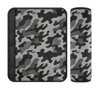 Camouflage Black Dark Gray 2 Pack Seatbelt Shoulder Pads for Adults Release Stress to Your Neck and Shoulders for Bag funda para cinturón de carro