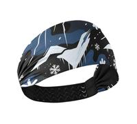 Camouflage Blue White Snowflake Moisture Wicking fashion headbands Elastic sweatbands for Cycling washing face washing face Yoga accesorios para el cabello de mujeres