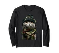 Camouflage British Shorthair Cat Camo Feline Animal Hunter Long Sleeve T-Shirt