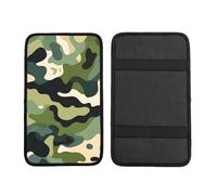 Camouflage Car Armrest Cushion Camo Military Waterproof Auto Center Console Pad Car Armrest Seat Box Cover Protector Universal Fit for Most Vehicle SUV