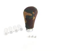 Camouflage Car Gear Shift Knob, Suede Leather Gear Shift Knob Cover Gear Lever Stick Shift Handle with Hex Wrench + Adapter - Replacement for Sports Racing Cars