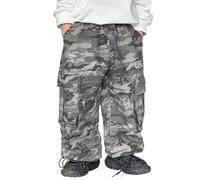 Camouflage Cargo Trousers Kids Boys Elastic Waist Baggy Winter Combat Camo Wide Leg Pants Boys Age 1-12 Years Comfy Casual Streetwear Sports Running Outdoors Bottoms (Army Green, 11-12Years)