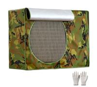 Camouflage Cover for Air Conditioner Unit Outside Waterproof Outdoor Ac Unit Cover with Vent Mesh 600D Oxford Cloth for Secure Fit Year Around Protection(Green,80x56x35cm/31.5x22x14in)