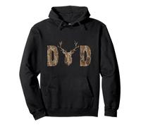 Camouflage Dad Hunting Bottomland Camo Deer Father's Day Pullover Hoodie