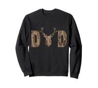 Camouflage Dad Hunting Bottomland Camo Deer Father's Day Sweatshirt