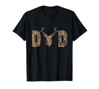 Camouflage Dad Hunting Bottomland Camo Deer Father's Day T-Shirt