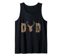Camouflage Dad Hunting Bottomland Camo Deer Father's Day Tank Top