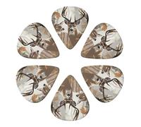 Camouflage Deer_1 Printed Guitar Picks -6 Pcs Guitar Picks Plectrum,Guitar Accessories,Electric Guitar Pick, Bass & Ukulele 0.71mm